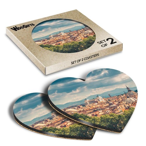 Heart mdf coaster rome - mdf,