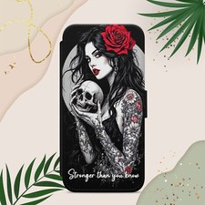 GOTHIC GIRL SKULL QUOTE ROSE