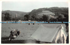 R296110 Tent Motorcycle Nature Unknown Place Old Photography Postcard