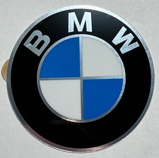 BMW 60mm Wheel Hub Cap Badge Aluminium Self Adhesive Flat ORIGINAL 36131181105