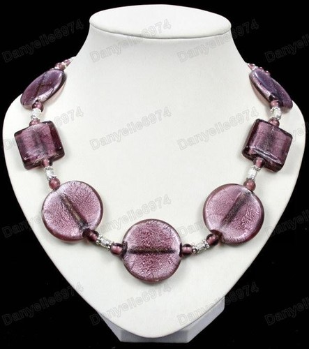 Big glass bead necklace murano - bead,