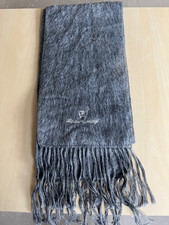 Alpaca Camargo Charcoal Grey Scarf With Tassels Made in Peru