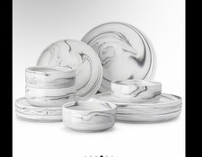 12pc Dinner Set Marble
