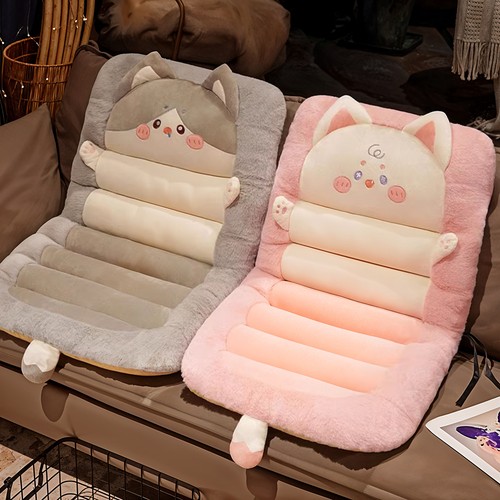 Cute cat plush chair cushion - cute,