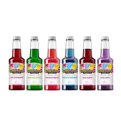 Hawaiian shaved ice syrup pint - shaved,