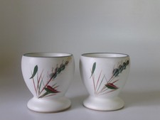 TWO DENBY GREENWHEAT EGG CUPS - GOOD CONDITION