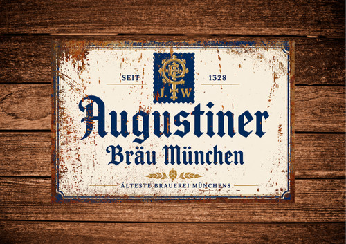 Augustiner beer metal - metal,