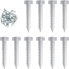Xyxu Railway Sleeper Brackets, 10Pack Metal Railway Sleeper Stakes For Garden