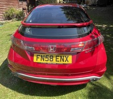 05-11 Honda Civic MK8 Tailgate Boot Bootlid Trunk Lid Hold Rear Back Glass Hatch