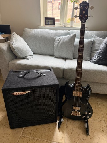 Epiphone black electric - eb-3,