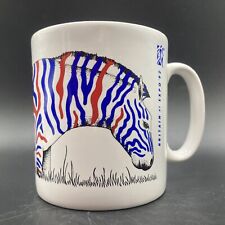 Vintage Britain at Expo ‘92 Union Jack Zebra Drew Ceramic Mug Made in England JT