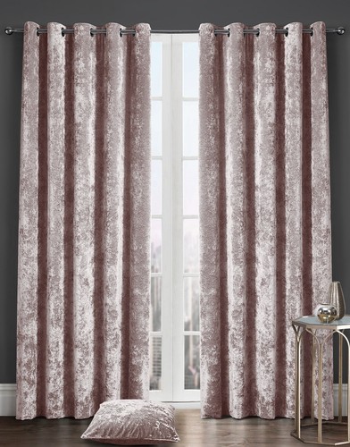 Crushed velvet curtains - crushed,