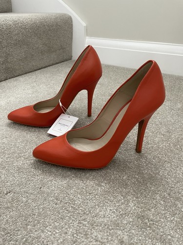 New zara orange leather - zara,