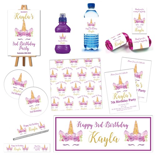 Personalised unicorn birthday - personalised,