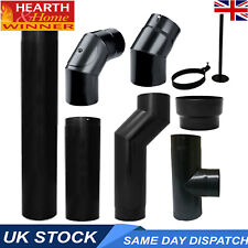 Chimney Flue Pipe Black Single Wall Pipe 5 inch and 6 inch Huge Range