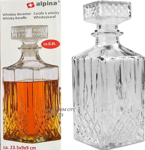 Alpina glass whiskey decanter - alpina,
