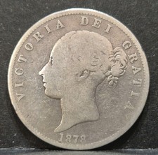 1878 Half Crown Queen Victoria