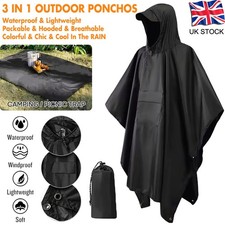 3-in-1 Hooded Rain Poncho