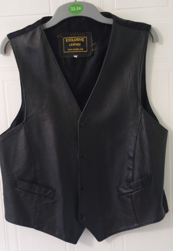 Men soft leather - soft, waistcoat