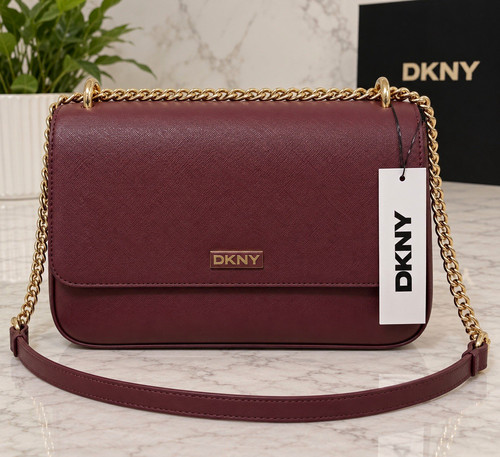 Dkny burgundy saffiano - burgundy,