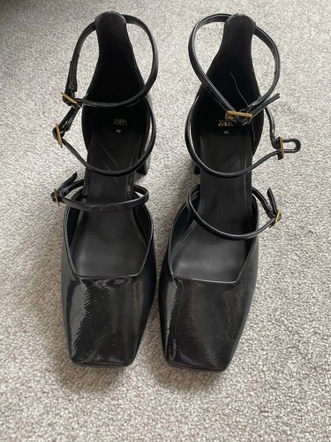 Zara strappy shoes block heels - zara,