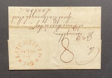 POSTAL HISTORY GB 1808 Red Lichfield.