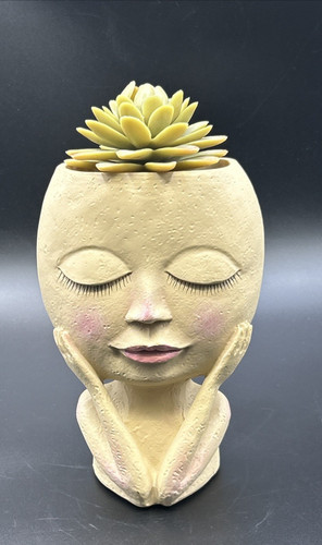 Lady face planter pots - lady,