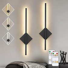 6600mAh Battery Operated Wall Lights Set of 2 Dimmable Wall Sconce Wireless Wall