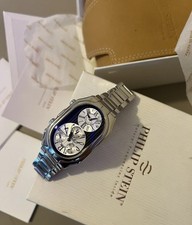 Philip Stein Prestige Chronograph Men Watch Dual Time Box & Papers Etc