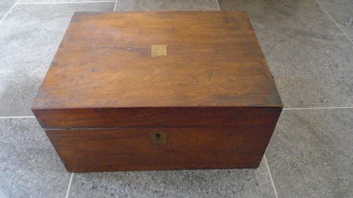 Mahogany writing slope - slope, antique