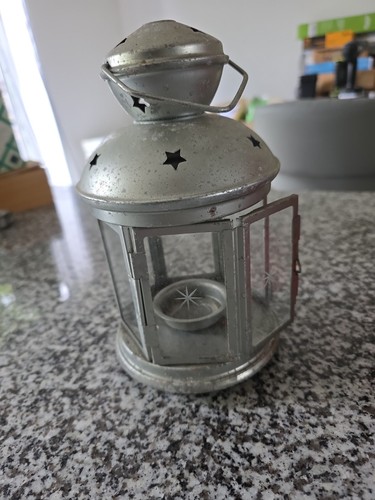 Metal lantern candle tealight - metal,