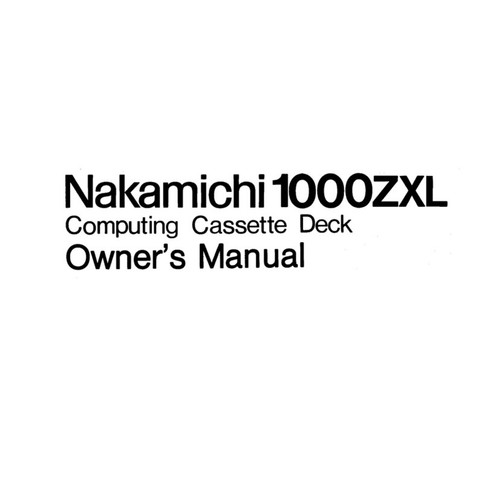 Nakamichi 1000zxl cassette - nakamichi,