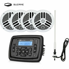 Boat Radio Waterproof Bluetooth Stereo Receiver + 6.5'' 240W Speakers + Antenna