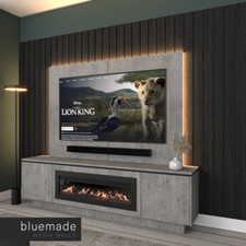 3000mm TV Media Wall Furniture Package With 40" Electric Fire NBO/CON
