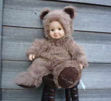Anne Geddes 2011 Baby Teddy Bear Doll Soft Beanie Plush Toy Embroidered On Foot