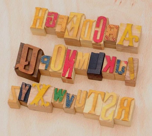 Mixed alphabet letterpress - a-z,