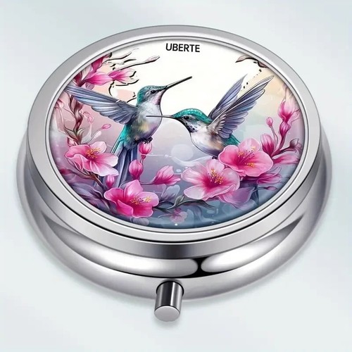 Hummingbird themed round pill - themed,