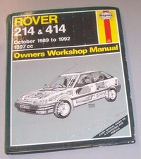 Rover 214 and 414 Haynes Workshop Manual