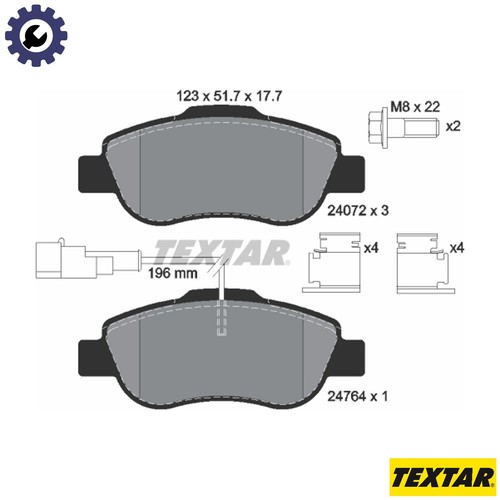 Brake pad set - set, disc
