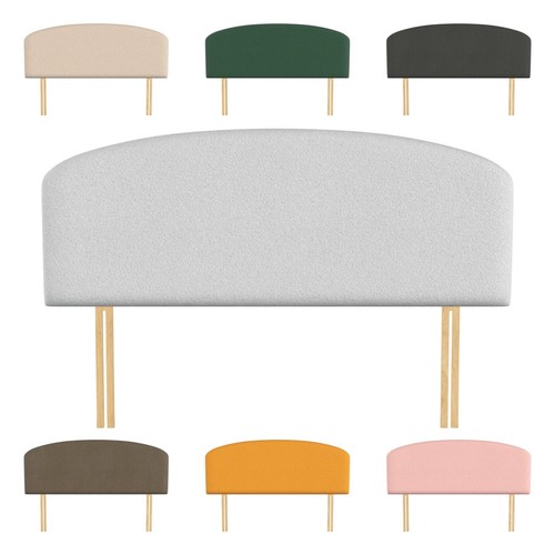 Curved plain headboard - headboard, teddy