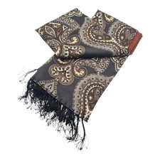 Vintage Tootal Grovesnor Black Pattern Scarf Men’s Classic Designer S78