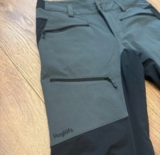 Haglofs Men's Rugged Flex Softshell Trousers Grey, Hiking Walking