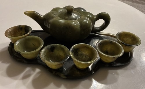 Vintage spinach jade - spinach, teapot