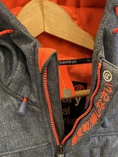 Ladies Superdry Jacket Size 10 - 12 Gorgeous Pink Lining Barely Worn !