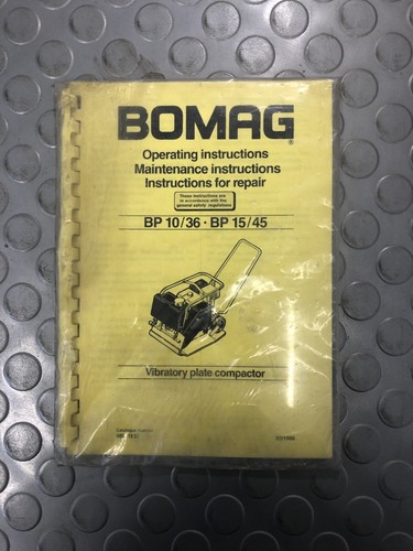 Bomag bp10 bp15 - bomag, bp10/36