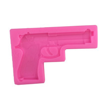 Gun pistol silicone cake - silicone,