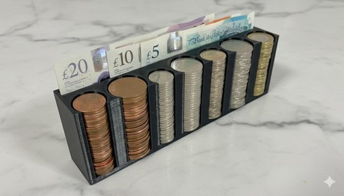 Coin cash note money organiser - coin,