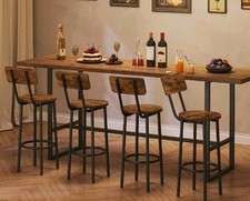  Set of 4 Breakfast Bar Stool Kitchen Stools High chair Chair brown wood black