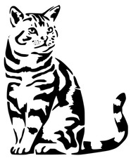 Animal Cat Mylar Stencil