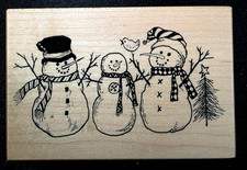 Xmas Snowmen Family of 3